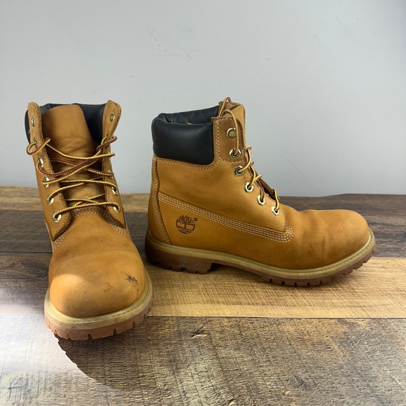 Timberland Womens 8 Leather Ankle Boots Wheat Brown 200 Gram Primaloft Insulated - Picture 1 of 9